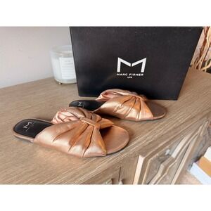 Marc Fisher LTD Slide Sandals Women Rose Gold 8.5M